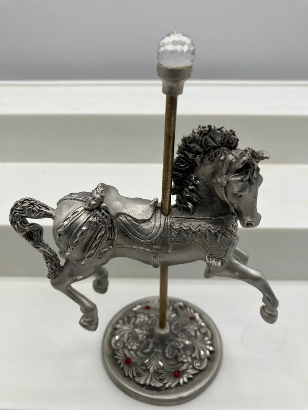 Fine Pewter Carousel Horse Vintage 1991 BKS Fine Pewter 5